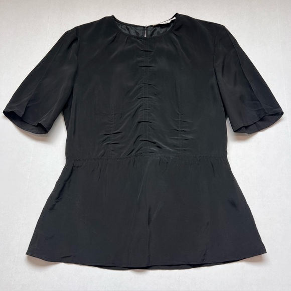 ACNE STUDIOS WOMENS TATY LIQUID SOL BLOUSE BLACK Shirt Top - Picture 2 of 6